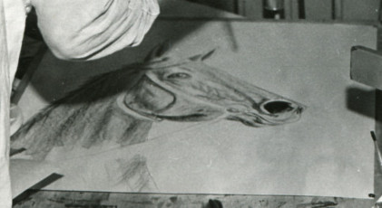 <em>Untitled</em>, 1946, charcoal on paper, unknown dimensions