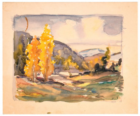 <em>Untitled</em>, c. 1945, watercolor on paper, unknown dimensions