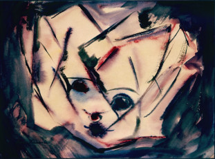 <em>Abstracted Head</emb>, 1946, watercolor on paper, 8 1/2 x 11 in. 