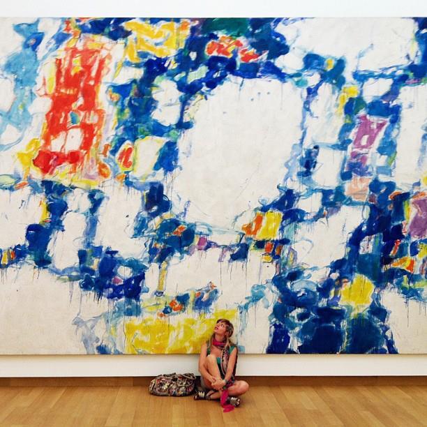 A Visitor to the Stedilijk Museum with Sam Francis' 