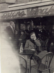 Francis at a Paris café.