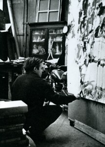 Francis in Arcueil studio, Paris. (Photo by Georges Boisgontier, France.)