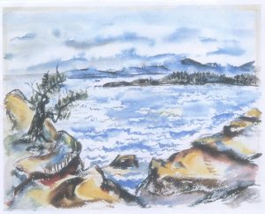 Untitled, ca. 1947, watercolor on paper, 22 1/2 x 30 in. (57.15 x 76.2 cm)