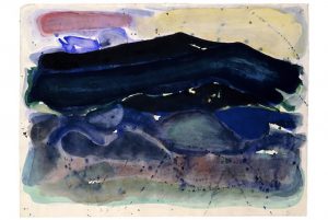 Sam Francis, Untitled [Berkeley], 1948. Watercolor on paper, 19 x 25 3/4 inches. SFF4.61. © 2018 Sam Francis Foundation, California/Artists Rights Society (ARS), New York.