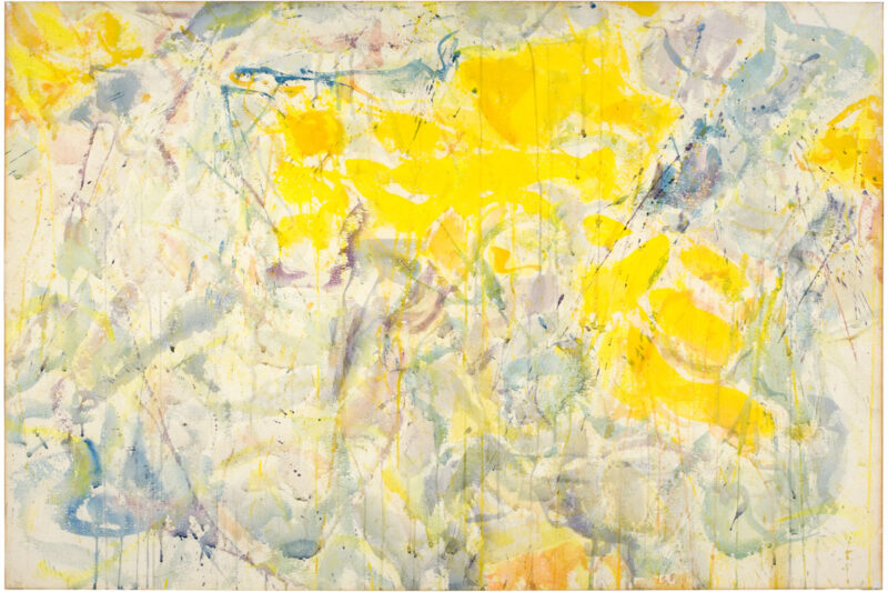 Image 8: Sam Francis, Blue and Yellow, dated as 1953, gouache on paper.